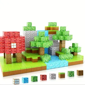 Minecraft Cube Building Blocks, 1 Box Build My World Building Blocks Set, STEM Sensory Educational Toys for Teens, Creative Teens Games, Teens Toys