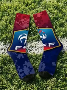 1 Pair Funny Happy France Retro Harajuku Football Hip Hop Novelty Seamless Crew Crazy Sock Match Day Essentials