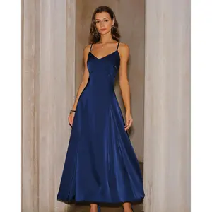 rihoas Women's Woven Polyester Minimalist Maxi Dress - Solid, Basic-Sleeve Lady's Dress with Premium Fabric for Festival, Party, Formal Wear,summervibes