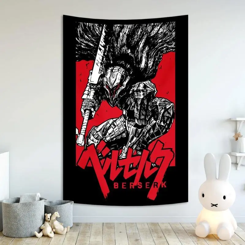 Anime Berserk Sacrifice Tapestry - Durable, Lightweight, Pill-Resistant Home Decor Decoration Items for Indoor Room Hangable Art, Outdoor Bar Accent