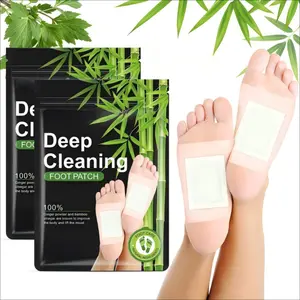 Herbal foot patch, bamboo vinegar, bamboo charcoal, ginger, wormwood extract, natural ingredient foot care patch, help sleep and relieve stress, foot detoxification