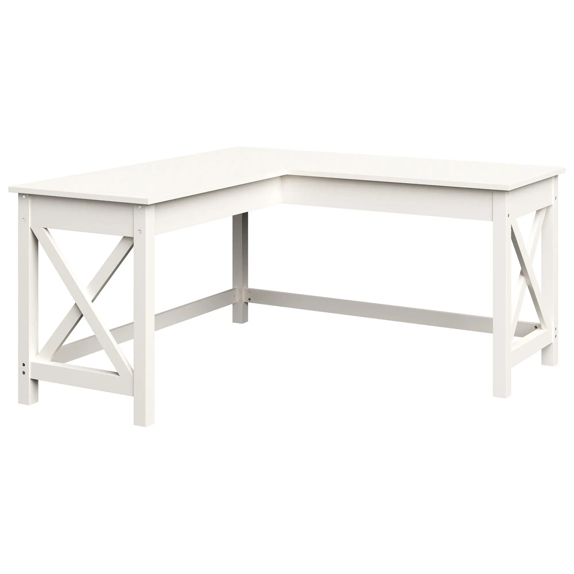 Lavish Home Computer Desk L-Shaped Desk with X-Pattern Legs Lavish Home Computer Desk L-Shaped Desk with X-Pattern Legs