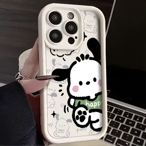 New Cute for Hello Kitty Pochacco Phone Case Compatible with iPhone 16/15/14/13/12/11 Pro Max/Pro/Plus Mini XR XS  - Shockproof Soft TPU Back Cover Protection Durable Protective Cellphone Casing