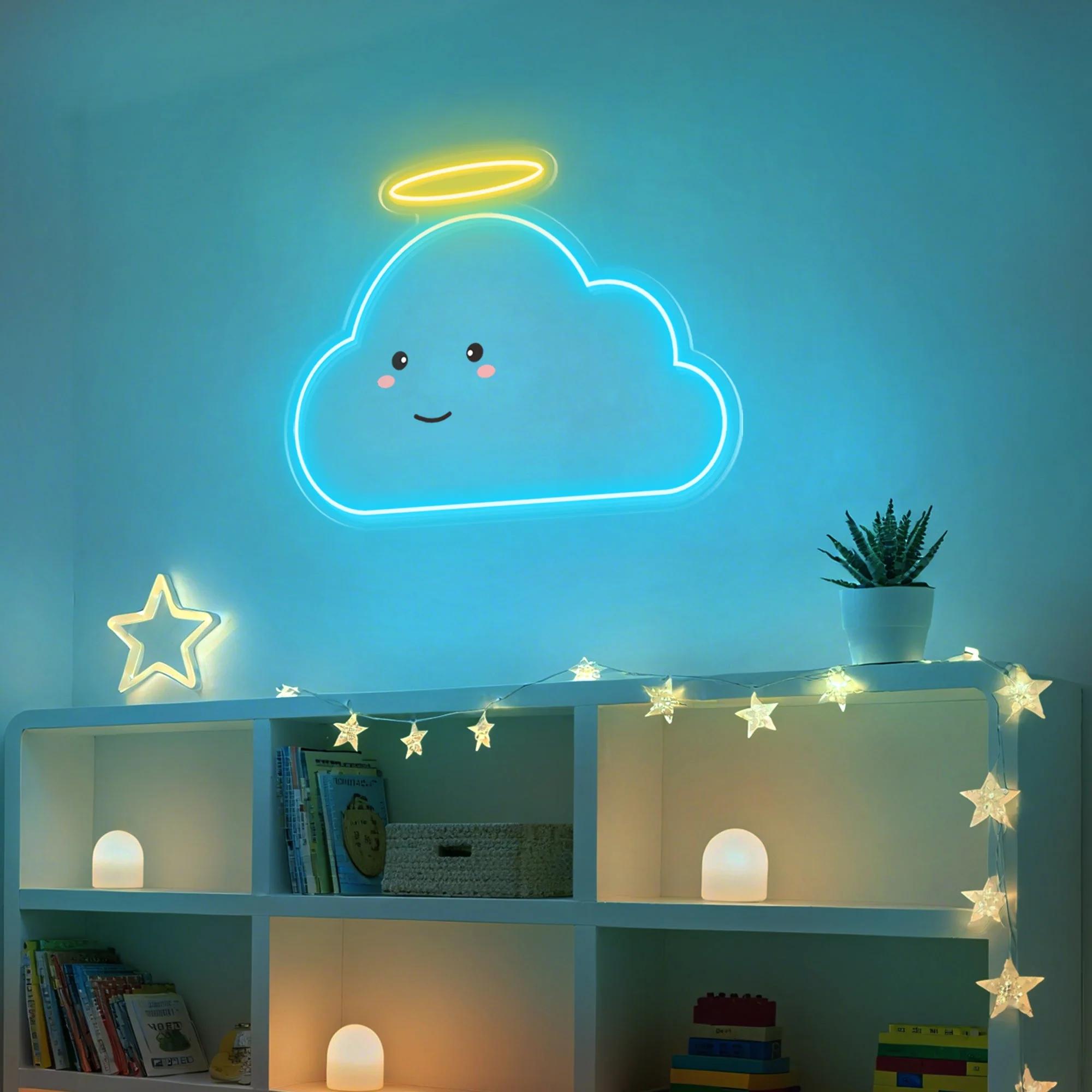 LC Cloud Neon Sign LED Light | Aesthetic Bedroom Wall Decor Ambient Lighting Viral On TikTok