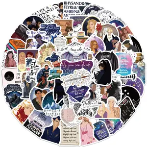 Fantasy Bookish Sticker & Acrylic Bookmark Set, 1 Set Aesthetic Vinyl Waterproof Durable Sticker for Kindle, Laptops, Water Bottles & More, Perfect for Book Lovers, Sticker Sheets