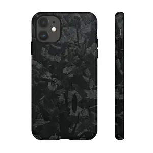 Forged Carbon Fiber iPhone Case - Gloss Black Slim Tough Protective Phone Case