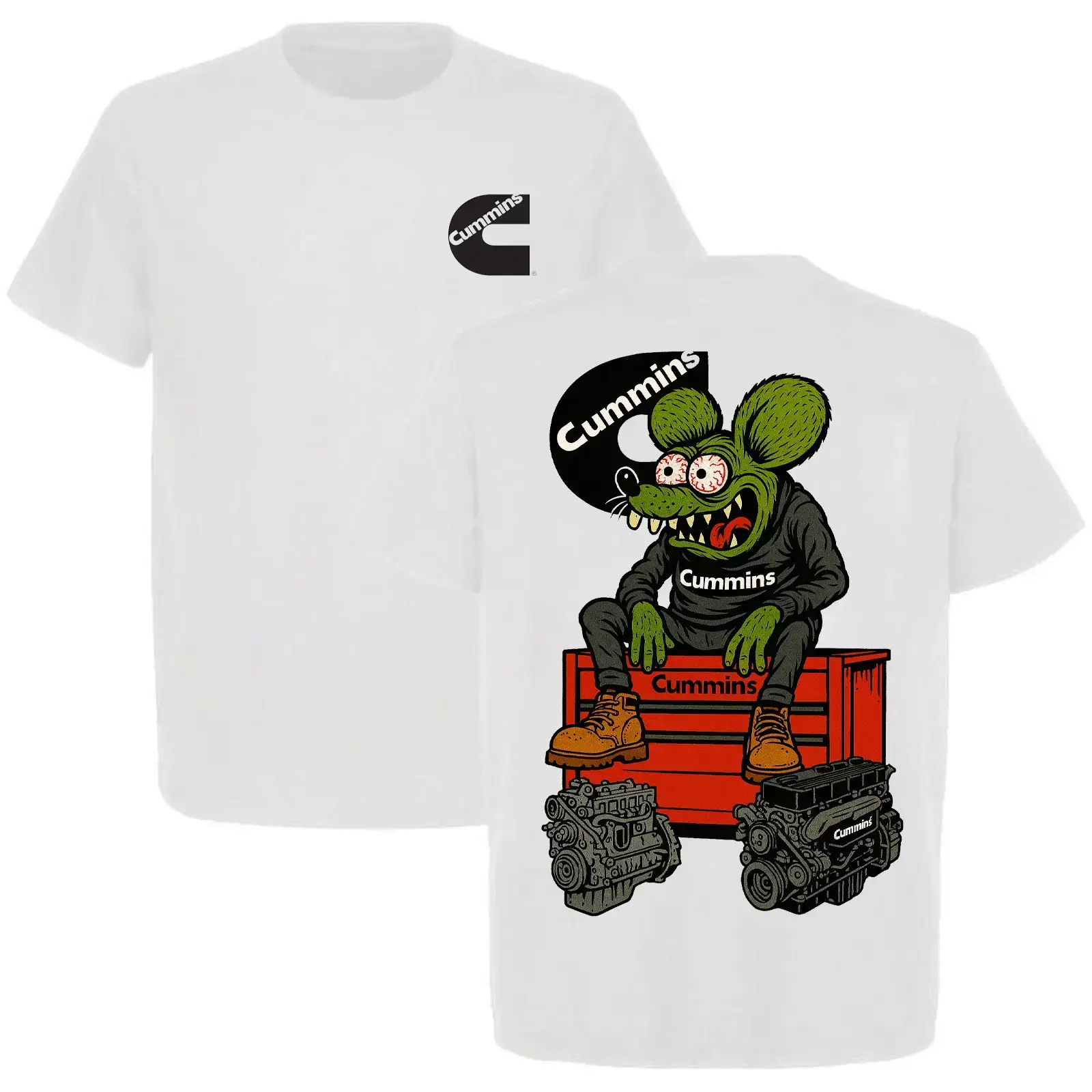 RatFink Cummins T-shirt For Fan, Diesel Lover Shirt Top Menswear, Gift For Dad, Made in USA zjy08