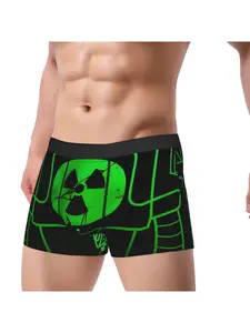 1 PC Green Glow Underpants Breathbale Panties Male Underwear Ventilate Shorts Boxer Briefs Halloween Christmas