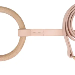 Pet Life  'Ever-Craft' Boutique Series Beechwood and Leather Designer Dog Leash