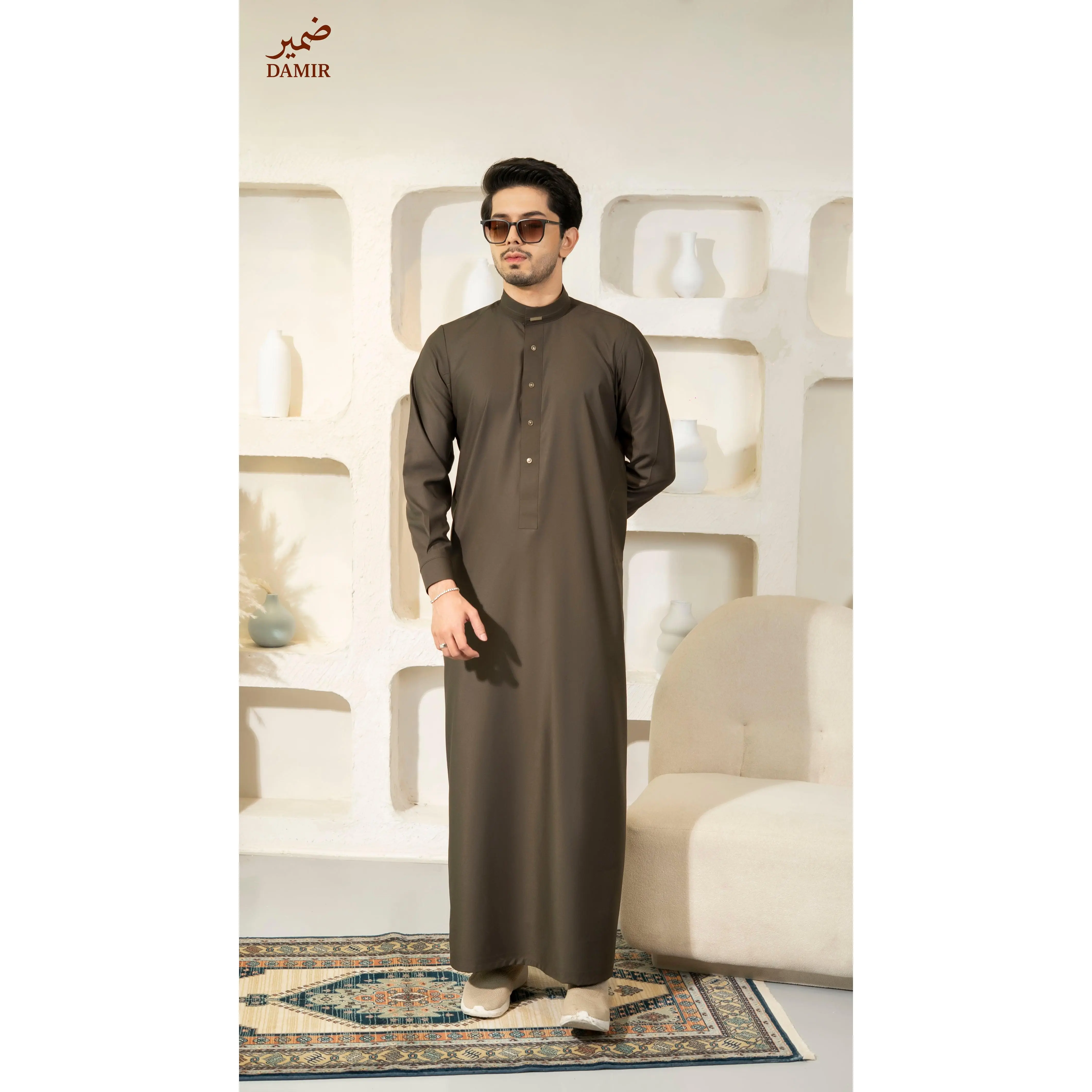 Damir Essential Thobe – Olive Brown