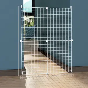 Pet Gate Barrier No-Drill Dog Sturdy Safety Fence Indoor Small Breed Protection Cage, Teddy Corgi Safety Isolation Doorway, Easy Install Pet Supplies