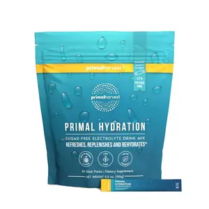 Primal Hydration - Lemon-berry Electrolyte Drink With 0g Sugar. Vitamin C,B3,B6,B12, Calcium, Magnesium, Sodium, Potassium and Coconut Water