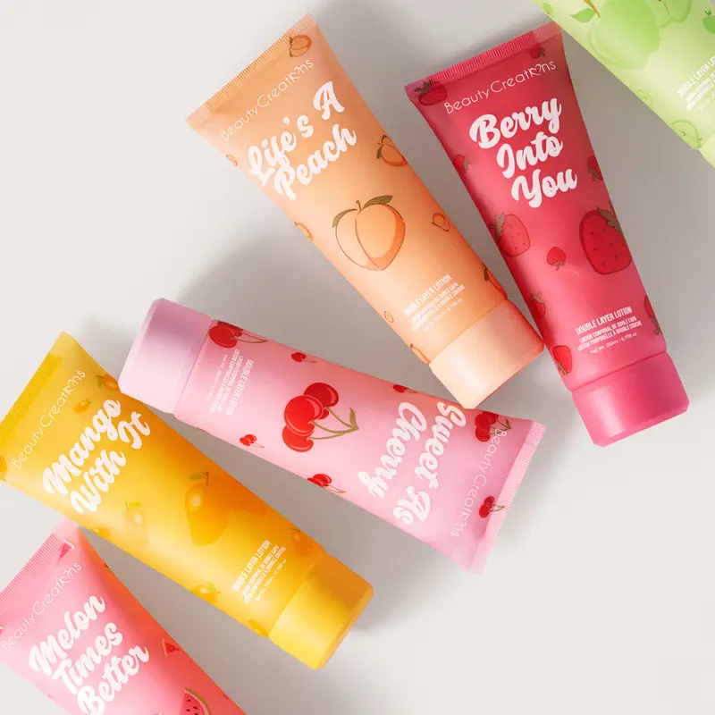 Beauty Creations Sweet Dose Double Layer Vegan Body Lotion - 200ml Strawberry & Watermelon Aromatic Scent, Lightweight Nourishing Deep Hydration Selfcare Moisture-Locking Bath Care (Aromatic Scent Body Lotions & Creams)