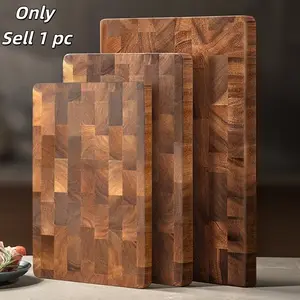 Artificial acacia wood cutting board, Wooden chopping board – durable solid wood rectangular cutting board, suitable for cutting meat, cheese | food-grade surface with natural wood grain, multi-functional for both home and commercial use