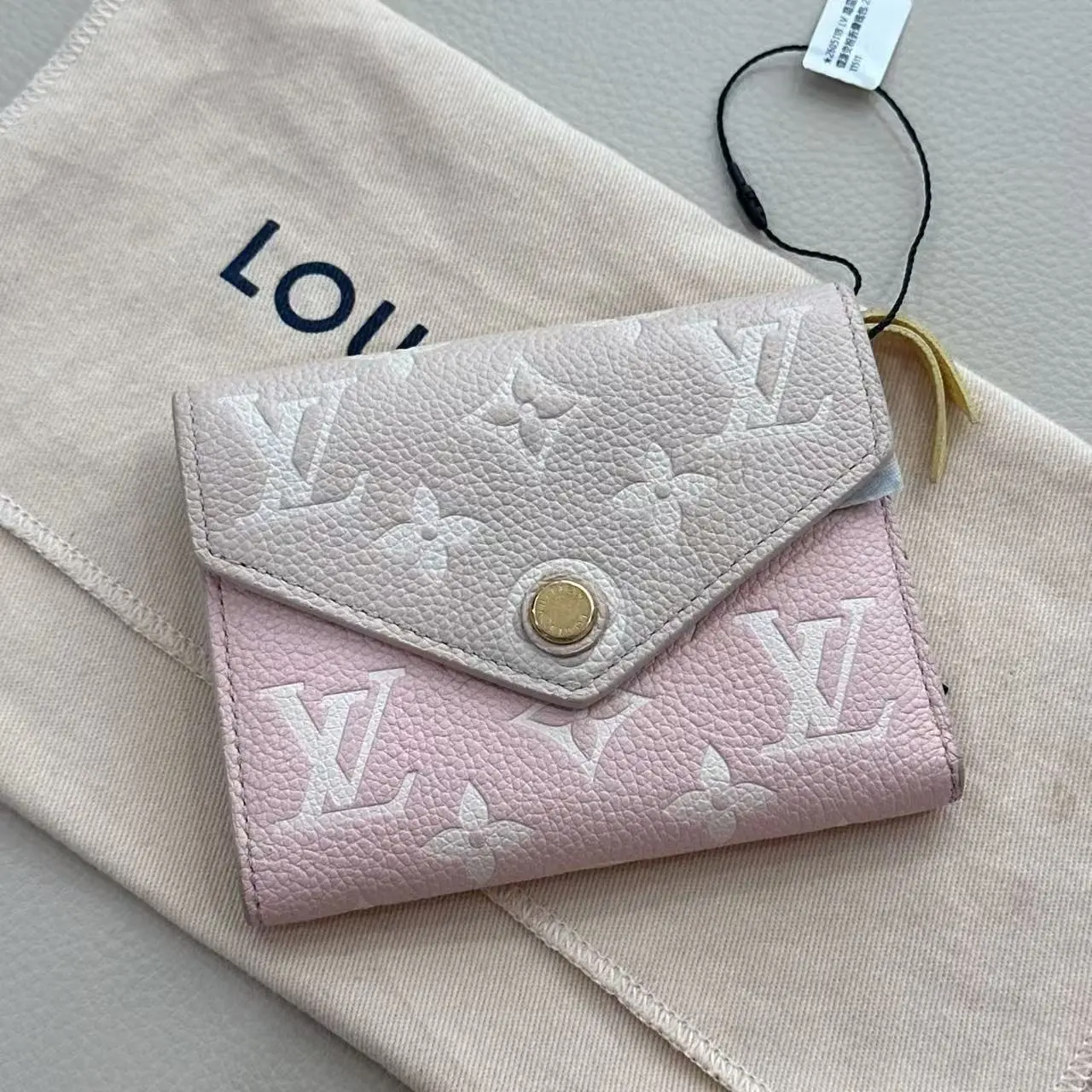 Pre-owned Louis Vuitton Macaron Colorblock Trifold Wallet Epi Leather RFID Chip 2605118