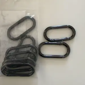 8pcs Spring O Ring Clip Oval Shape Snap Clip Key Rings Purse Strap Extender Clip Metal Spring Key Ring Keychain Alloy Round Buckle for Keys Bag Handbag Crafts, Bag Accessories