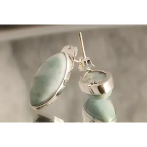 Ocean’s Calm - Larimar 925 Silver Earrings