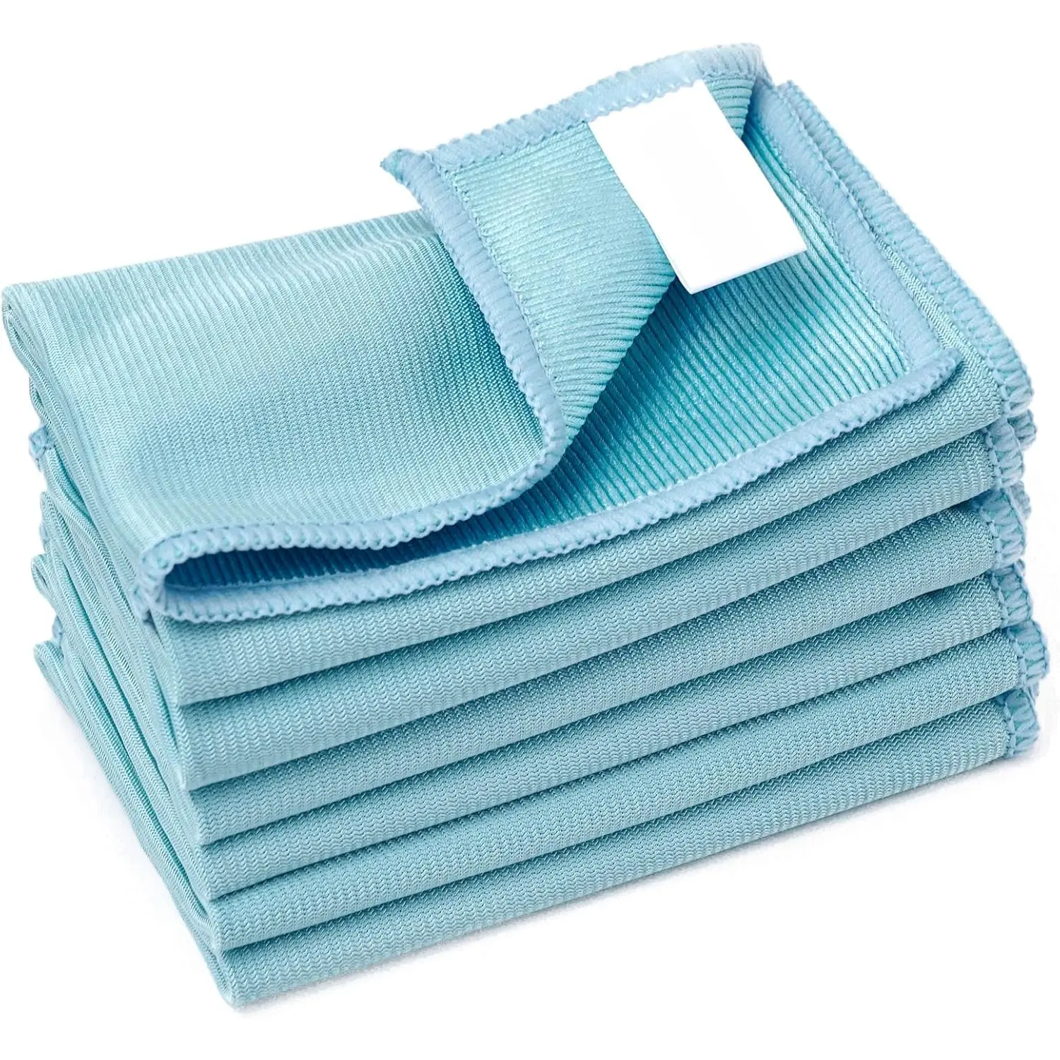 6 Pack Glass Cleaning Cloth Microfiber Cleaning Cloth for Window Eveglass  Lens (Blue)