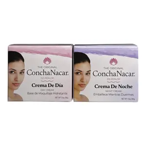 Concha Nacar de Perlop #1 De dia and #2 De Noche Beauty System - 2-Step Skincare for Smoother Skin with Day Cream Mask & Night Cream for Gentle Protection & Moisturizing