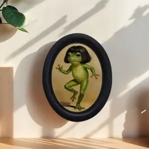 Whimsical Dancing Frog Art Decor, Halloween Christmas Thanksgiving Home Office Wall Decoration, Perfect Room Decor Item