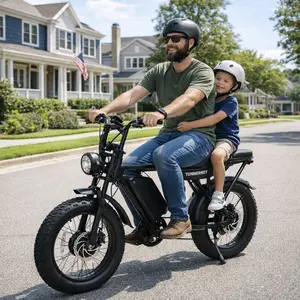 #1 All-Terrain Off-Road Ride! 1500W motor, 28mph top speed, 62-mile range & 20"×4 wide tires. Handles off-road trails and city streets perfectly. With Shimano 7-speed transmission and electric assist for safer riding – the ultimate off-road pick!