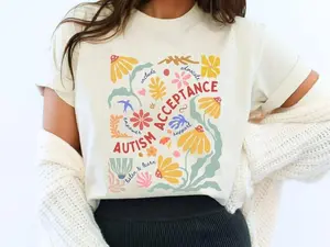 Autism Acceptance Floral Botanical T-Shirt
