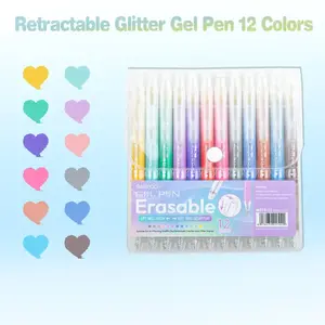 12-Color Erasable Gel Pens Set,0.7mm Retractable Fine Point Clicker Pens,Smooth Writing No Smudge Quick-Drying,Assorted Colors for Students Teachers ,Drawing Planner Crossword Puzzles,Must Have School Supplies