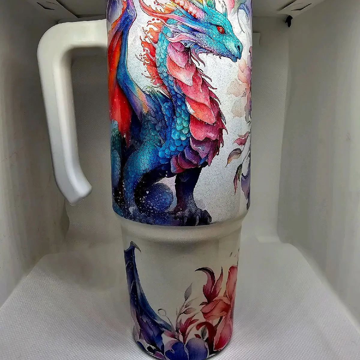 30oz Dragon Holographic Tumbler - Enjoy Hot & Cold Beverages for Hours - Spill-Proof Lid, Drinkware
