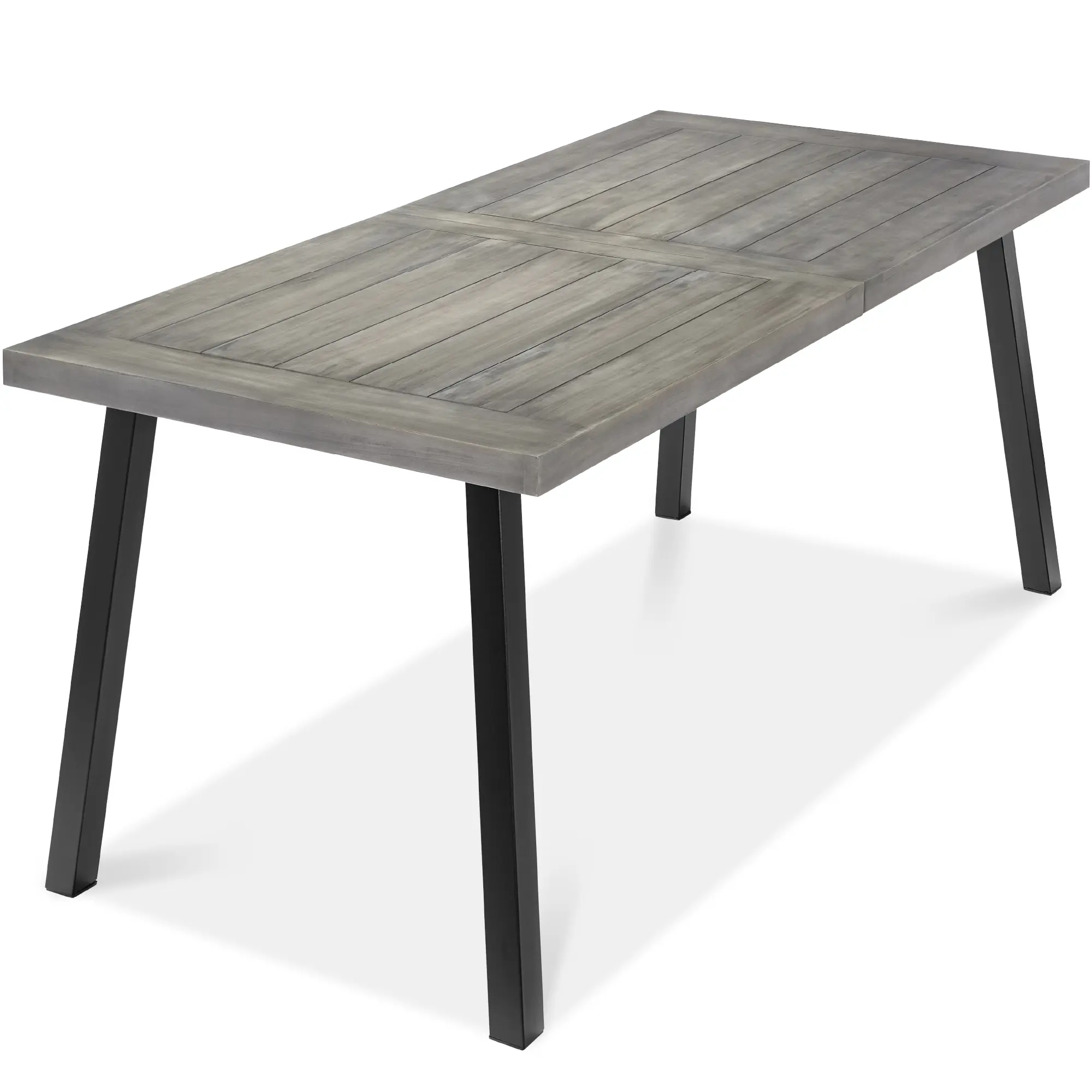 Best Choice Products 6-Person Indoor Outdoor Patio Rustic Acacia Wood Picnic Dining Table w/ Metal Legs Best Choice Products 6-Person Indoor Outdoor Patio Rustic Acacia Wood Picnic Dining Table w/ Metal Legs