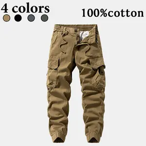 Single pack men’s cargo pants — jogger long pants with mixed pockets that highlight a cargo look | Casual street-style bottoms suitable for everyday wear, travel, or outdoor activities; sturdy and durable, ideal for year-round wear