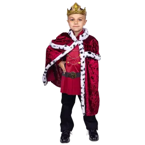 King Costume Set - Kids Velveteen Royal Costume Set with Cape, Crown, Belt & Top - Medieval King Dress Up for Boys - Perfect for Halloween, Role Play ,Pretend Play Fun, Fantasy Theme Party & Cosplay
