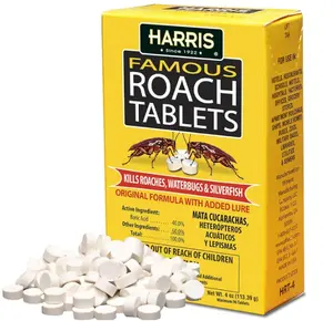 Harris Roach Tablets, Boric Acid Roach Killer with Lure for Insects (4oz, 96 Tablets) Harris Roach Tablets, Boric Acid Roach Killer with Lure for Insects (4oz, 96 Tablets)