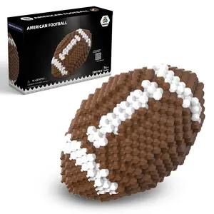 Adult American Football Building Block Set, Challenging STEM Decoration Blocks for Adults, Miniature 3D Educational Toys for Ages 16 and Above (223 Pieces)