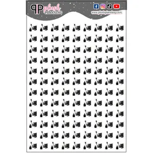 Manicure Tracker Icon Planner Stickers, Style B, Manicure Appt Tracker