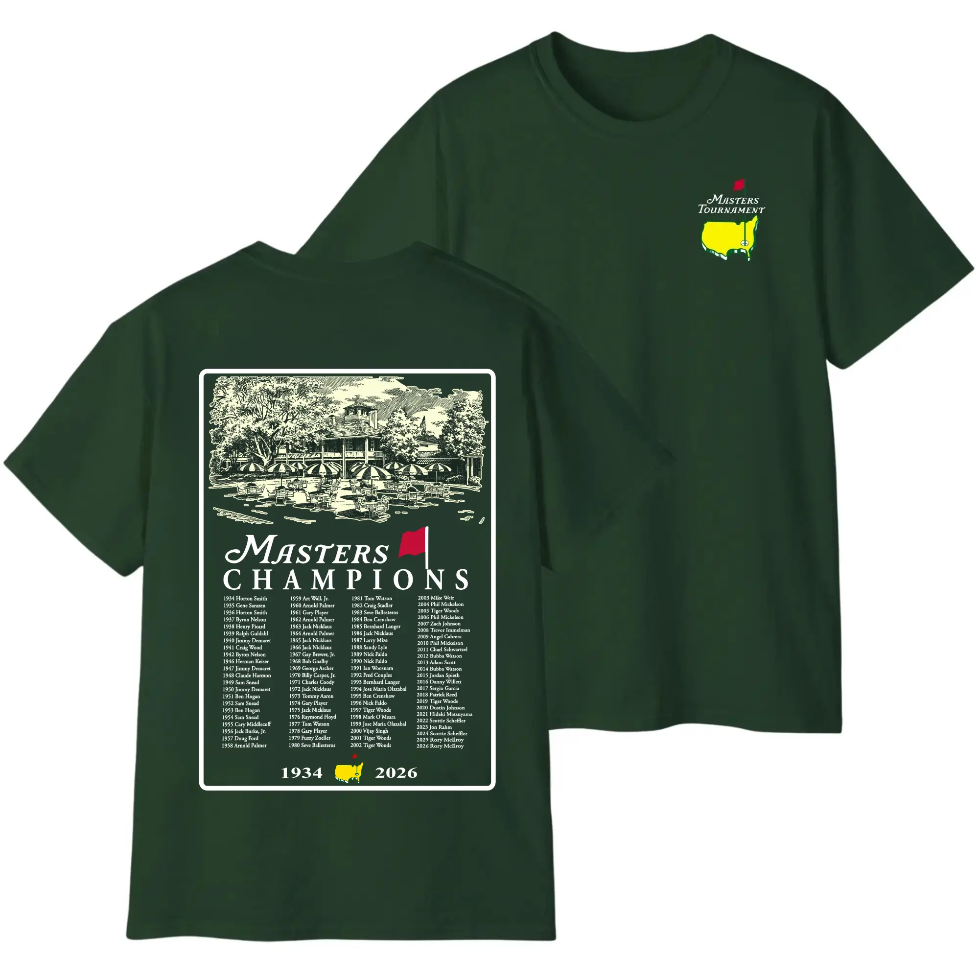 Masters Champions 2026 Rory McIlroy T-Shirt, Golf Tournament T-shirt, Masters Golf shirtss, The Masters Golf Cup Tee For Men, Gifts For Men
