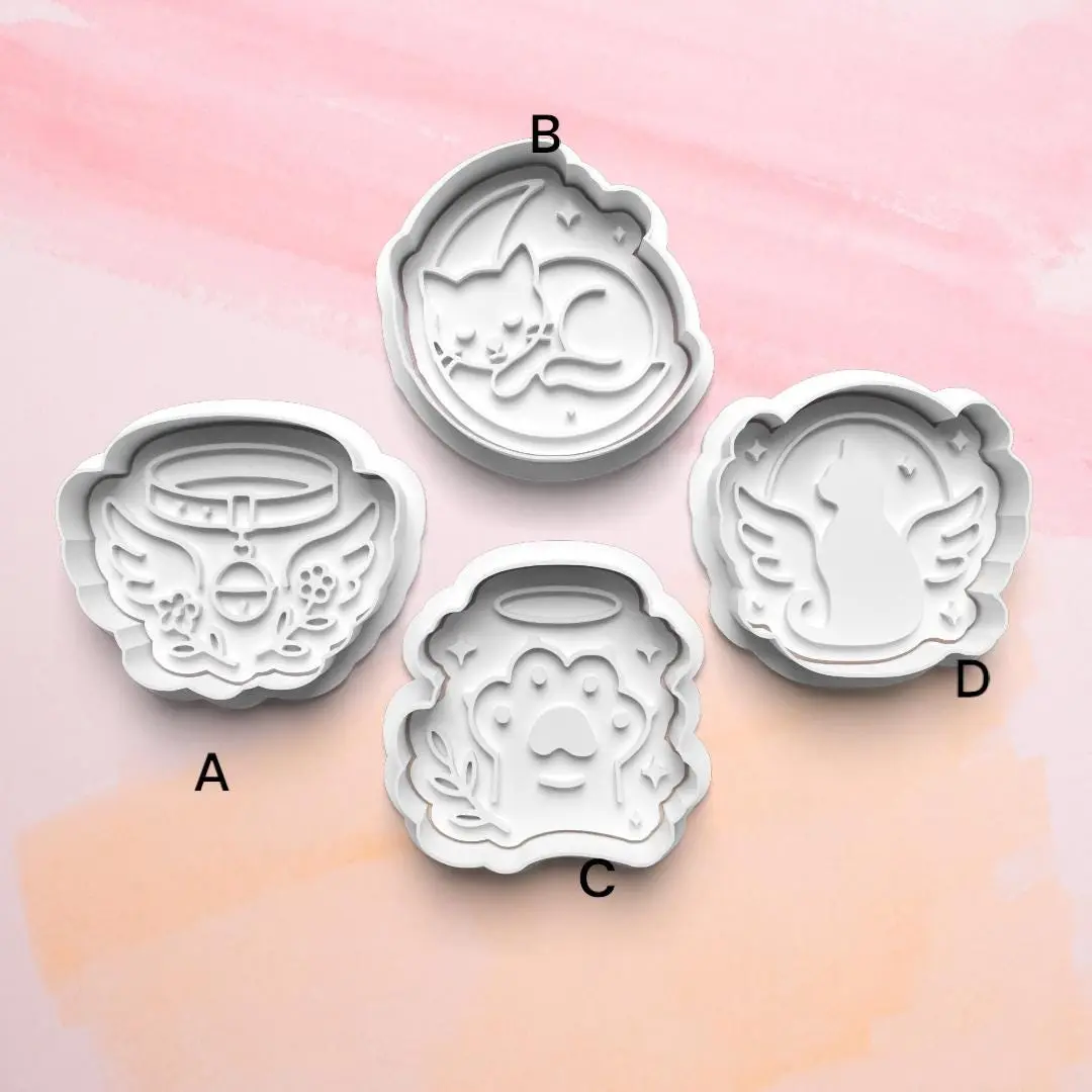Cat Memory Cookie Cutter: 3D Printed Fondant Clay Cutter