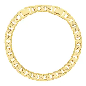 Golden Chunky Cuban Ankle Bracelets for Adults Lightweight Flat Design Summer Fashion Jewelry Hip Hop Bracelet  Ensemble