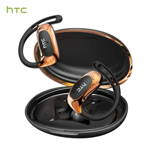 HTC NE35 Open-Ear Wireless Bluetooth Earbuds – Translator Headset with 134 Languages via APP, Bluetooth 6.0 Headphones for Music & Calls, IPX5 Waterproof Long Battery Life Sports Earbuds