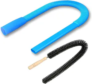 Universal Dryer Vent Cleaner Kit, 2-Piece Lint Brush & Vacuum Hose Attachment, Quick Lint Removal Tool for Dryer Vent & Laundry Duct Cleaning