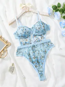 [BAOCHENHUASHOP]1 piece women's one-piece sports bra, hollow waist, cute floral embroidered lace, breathable mesh, suitable for sports outdoor swimsuit underwear Womenswear Comfort Bridal Spaghetti Strap Bridal Spaghetti Strap Beachwear Colorful