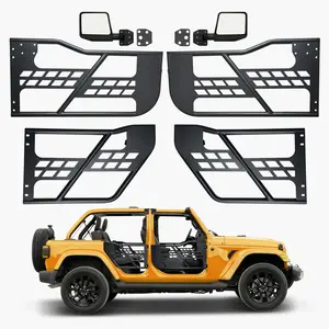 VEVOR Jeep Tube Doors,  4-Door, Hunting Style Jeep Tubular Door with DOT Certified Rear View Mirrors, Jeep Doors with Rubber Pads & Toughened Steel Tube, Fit for 2007-2018 Jeep Wrangler JK