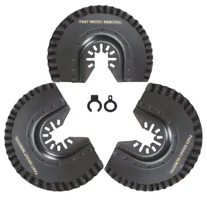 3 count Oscillating Tool  for Grout Removal Tile Mortar Concrete Masonry 1/8, Fit for  Milwukee Rockwell  Dremel Ryobi Ridgid Multitool