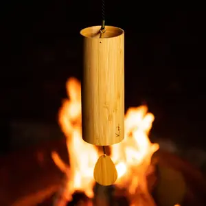 Koshi Chime – Ignis (G Major) | Fire Element 🔥 Handcrafted Wooden Chime for Sound Healing & Uplifting Vibes Diameter 2 1/2" Length 6 1/2" Total 14" Supplier Warranty Decor Hanging Ornament