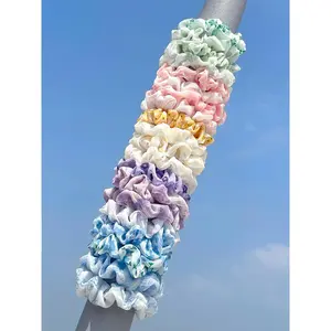 20pcs Colorful Chiffon Hair Ties, Ditsy Floral Print Hair Ties, Cute Scrunchies for Women Girls, Wavy Curly Scrunchies