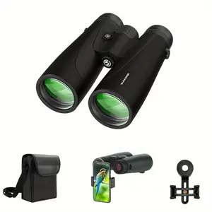 10x50 binoculars for adults FCM green coating high-power, brighter, clearer high-definition binoculars, bird watching with phone adapter, travel binoculars for cruise ships, sports, wildlife, hiking, etc, Outdoor Binoculars