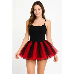Red & Black Halloween Tutu Skirt