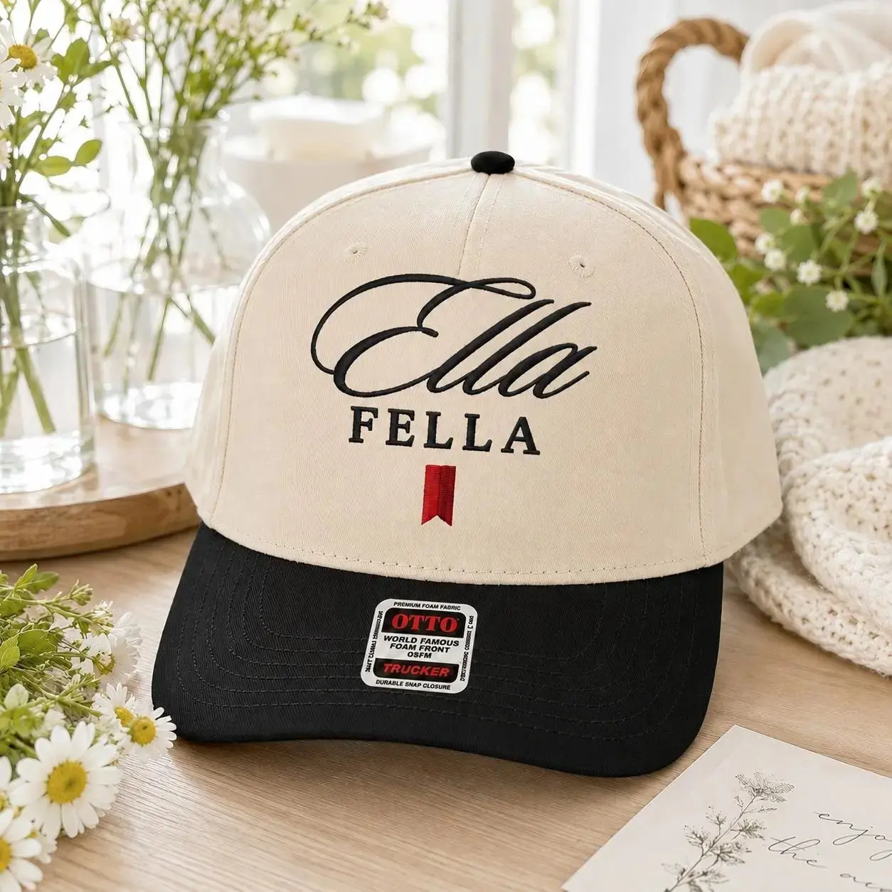Ella s Fellas Club Embroidered Otto Trucker Hat Multicolor The Dandelion Tour 2026 Embroidered Otto Trucker Hat