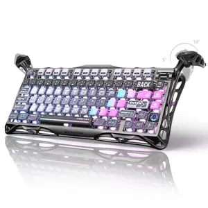 "Summer Vibes" GravaStar Mercury K1 Pro 75% Wireless Mechanical Gaming Keyboard: A Compact, Custom-Style Keyboard with Gasket Mount Structure, Hot-Swappable Support, Linear Switches, and RGB Backlighting.