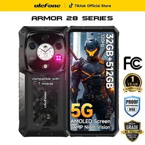Ulefone Armor 28 Ultra/Armor 28 Pro Rugged Phone,32GB+1TB,64MP Night Vision Cam+50MP Main Cam+50MP Front Cam,MTK Dimensity 9300+ & AI S0C,6.67" 1080 x 2400 FHD+ & 120Hz Screen,10600mAh & 120W,8K Video,IP68/IP69K,Android 14 5G Smartphone