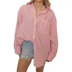 Button Down Shirts for Women Business Casual Collared Tops Loose fit Long Sleeve Office Work Blouses